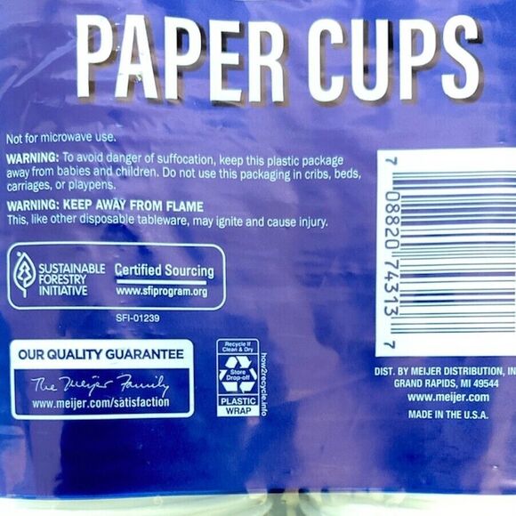 Disposable Bath Paper Cups Small 5 oz. 100 Count NEW Bathroom Rinse MADE IN USA - Picture 3 of 5